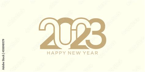 2023 new year logo design, elegant, modern 2023 design Stock Vector ...