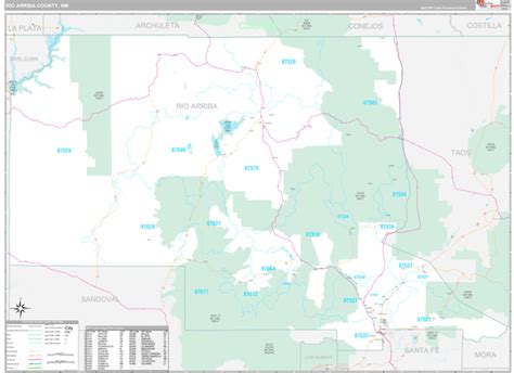 Rio Arriba County, NM Wall Map Premium Style by MarketMAPS - MapSales