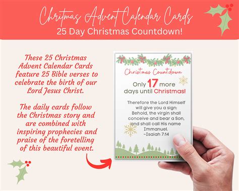 25 Days of Advent Calendar Christmas Countdown Bible Verse - Etsy