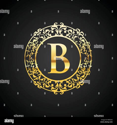 Letter B Luxury logo gold. Vintage vector ornament Signs and Symbols Stock Vector Image & Art ...