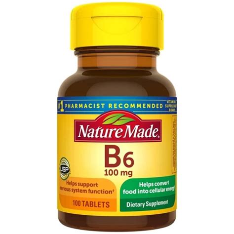 Nature Made Vitamin B6 100 Mg Tablets - 100ct : Target