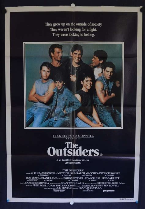 All About Movies - The Outsiders Movie Poster Original One Sheet Tom ...