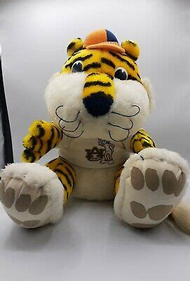 11" VINTAGE 1986 AUBIE AUBURN UNIVERSITY TIGER MASCOT STUFFED ANIMAL PLUSH TOY | eBay