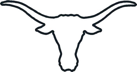 Skull Longhorn Cow Clipart Bull Texas Outline Cattle Clip Head Steer ...