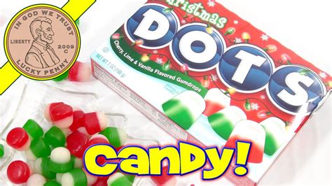 Christmas DOTS - Cherry, Lime & Vanilla Flavored Gumdrops, Soft and ...