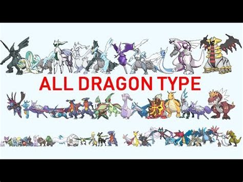 All Dragon Type Pokemon From Smallest to Biggest - YouTube