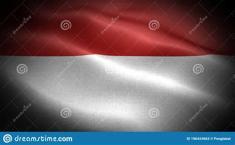 Close Up Waving Flag of Indonesia. Flag Symbols of Indonesia. Stock ...