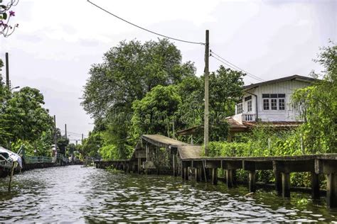 Taling Chan District,Bangkok S Thonburi Side on May14,2022:Waterfront and Rural Atmosphere at ...