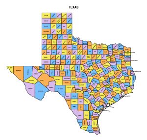 Texas County Map: Editable & Printable State County Maps