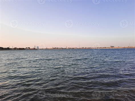 Beautiful evening and colorful sunset at Jeddah, Corniche, Saudi Arabia ...