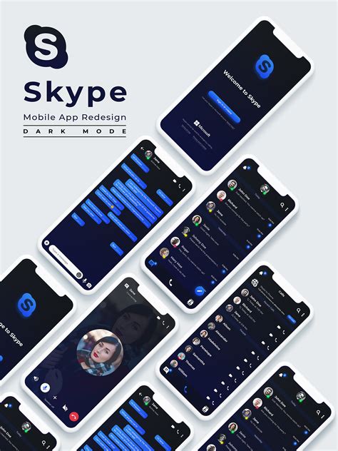 Skype Mobile App (Dark Mode) - Redesign by Praveen Kumar on Dribbble