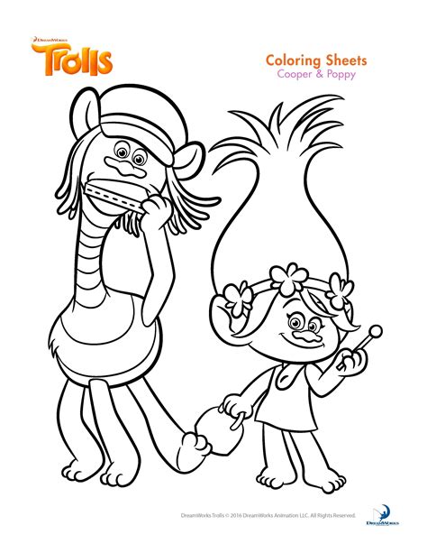 Trolls coloring sheets and printable activity sheets and a movie ... | Poppy coloring page ...