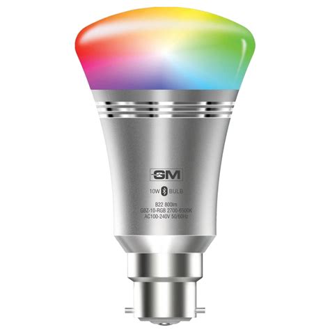 Buy GM Glitz Air 10 Watts LED Smart Bulb (Color Changing App Controlled Bluetooth, GBZ-10-RGBWW ...