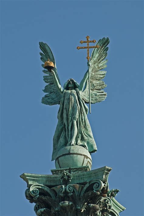 Statue of Archangel Gabriel on Column in Heroes Square | Flickr