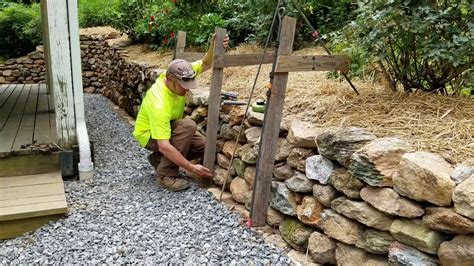 DIY How To Build & Install Single Sided Wall Frame - Dry Stone Retaining... | Natural stone ...