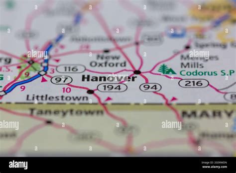 Hanover pennsylvania map hi-res stock photography and images - Alamy