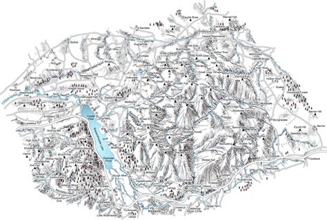 Keswick Skiddaw and Blencathra. Line Illustration Showing the | Etsy UK | Line illustration ...