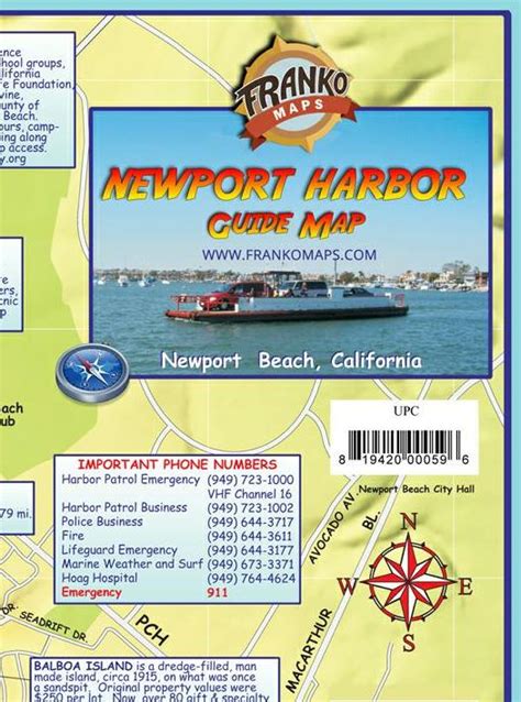 Newport Harbor Guide Map – Franko Maps