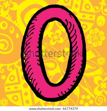 Graffiti Numeral, Hand Drawn Number Zero Stock Vector Illustration ...