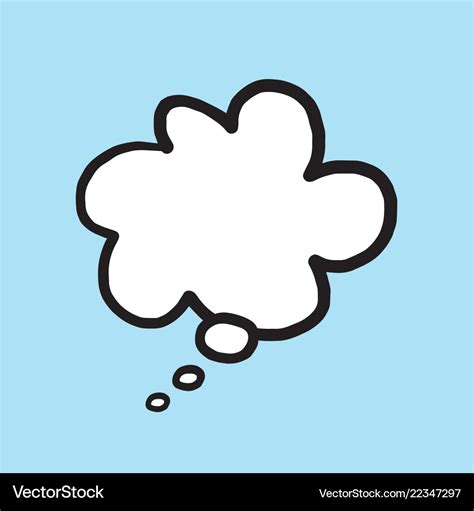 Thoughts bubble idea template icon Royalty Free Vector Image