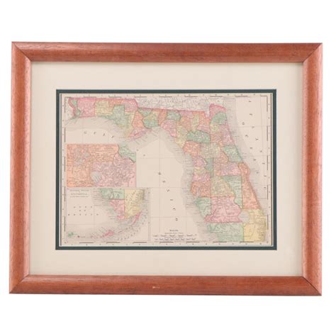 Rand, McNally & Co. Map of Florida, Circa 1895 | EBTH