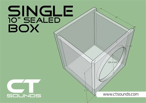 Single 10 Inch SEALED Subwoofer Box Design | Subwoofer box design ...