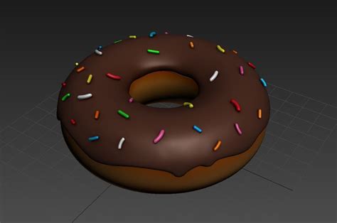 Donut 3D Model in Sweets 3DExport