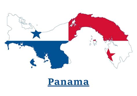 Premium Vector | Panama National Flag Map Design, Illustration Of Panama Country Flag Inside The Map