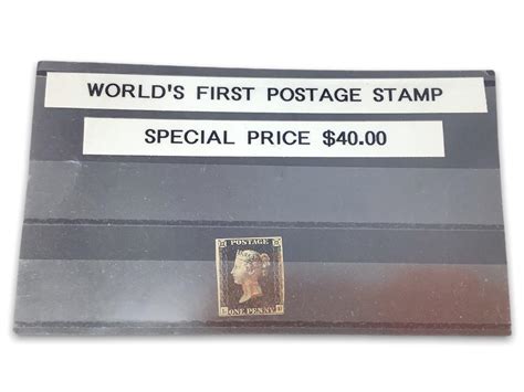 Lot - Penny Black Stamp