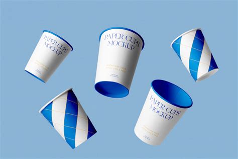 Free Realistic Paper Coffee Cups Mockup | Mockuptree