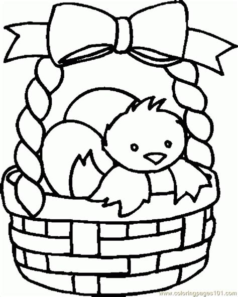 Empty Easter Basket Coloring Page - Coloring Home