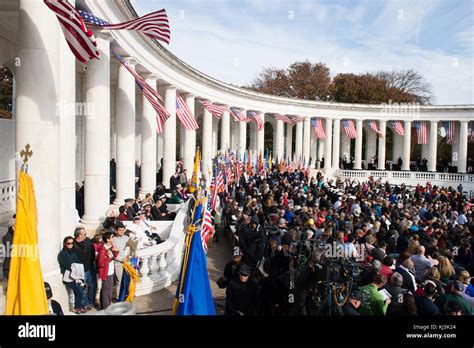 Veterans Day in Arlington National Cemetery (30623238440 Stock Photo ...