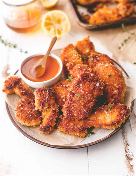 Crispy Baked Chicken Tenders with Hot Honey