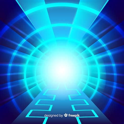 Free Vector | Abstract technological light tunnel background