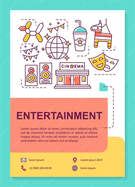 Premium Vector | Entertainment industry poster template layout. cinema ...