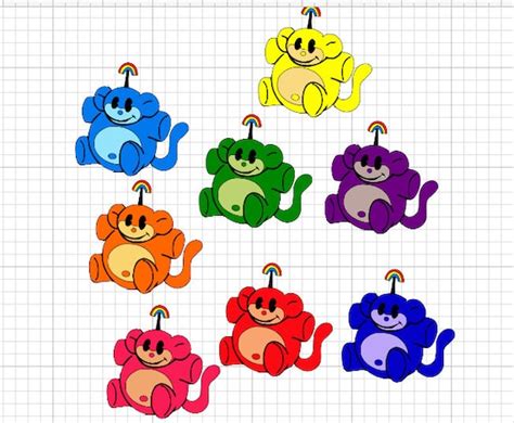 Rainbow Monkeys Kids Next Door Inspired Svg File | Etsy Australia