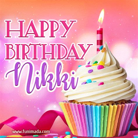 Happy Birthday Nikki - Lovely Animated GIF | Funimada.com