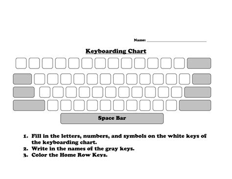 14 Printable Keyboarding Worksheets / worksheeto.com