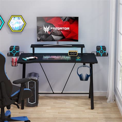 Gaming Desk with Monitor Stand Ergonomic PC Gaming Table | Etsy