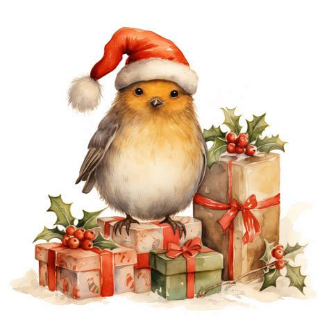 Robin Bird At Christmas Free Stock Photo - Public Domain Pictures