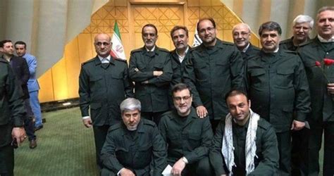 Photos: Iran lawmakers wear uniform to support IRGC