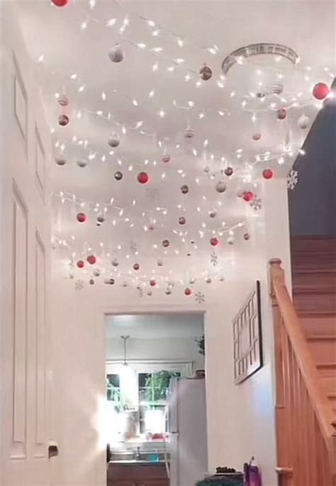 Christmas Ceiling Lights with Baubles