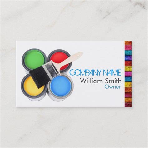 Painter Business Card | Zazzle | Painter business card, Unique business cards, Visiting cards