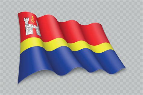 3D Realistic waving Flag of Kaliningrad Oblast is a region of Russia 25355342 Vector Art at Vecteezy