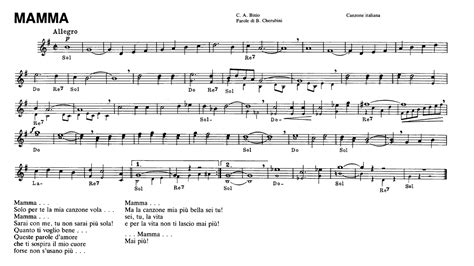 MAMMA SOLO PER TE Sheet music | Easy Sheet Music