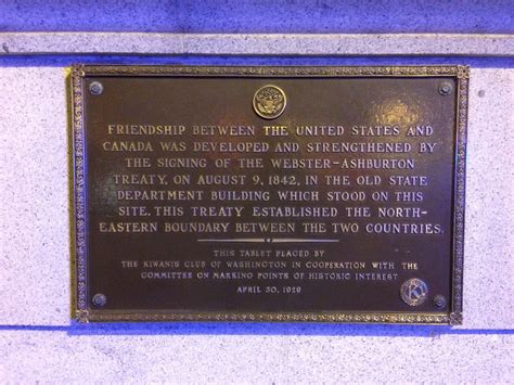 Read the Plaque - Webster-Ashburton Treaty