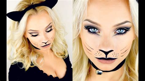 Last Minute Halloween Kitty Cat Makeup Tutorial 2015 - YouTube