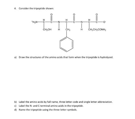 Solved Consider the tripeptide shown: Draw the structures | Chegg.com