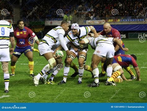 Heineken Cup Rugby Match USAP Vs Saints Editorial Stock Photo - Image ...