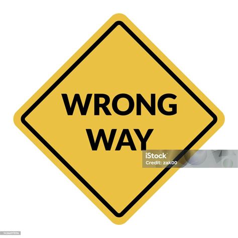 Wrong Way Road Sign Stock Illustration - Download Image Now - Advice ...